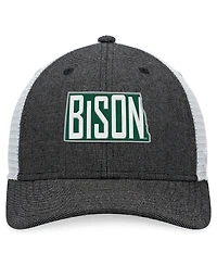 Men's Top of the World Charcoal, White Ndsu Bison Townhall Trucker Snapback Hat
