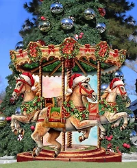Designocracy Christmas Carousel 32" Christmas Outdoor Yard Decor G. DeBrekht