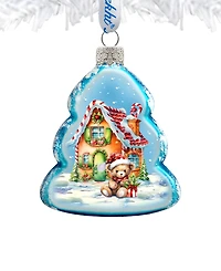 Designocracy Christmas Cottage Keepsake Mercury Christmas Glass Ornaments G. DeBrekht