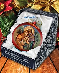 Designocracy The Nativity of our Lord Ball Holiday Mercury Glass Ornaments G. DeBrekht