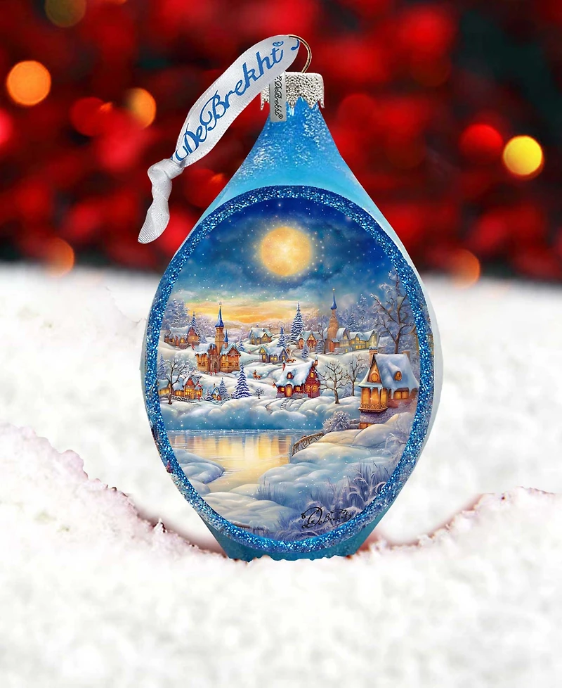 Designocracy Magic Christmas Night Drop Christmas Mercury Glass Ornaments G. DeBrekht