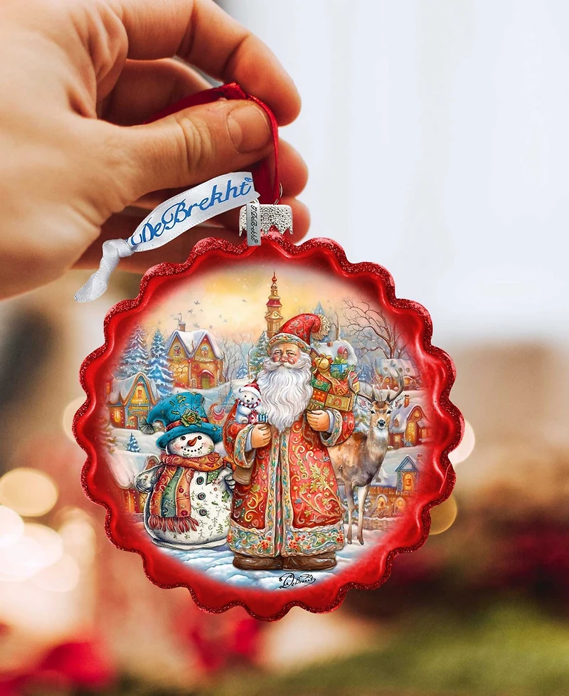 Designocracy Merry Christmas Wreath Mercury Glass Christmas Ornaments G. DeBrekht