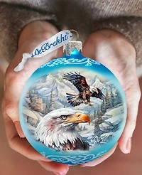 Designocracy The Land of the Free-American Eagle Ball Christmas Glass Ornaments G. DeBrekht
