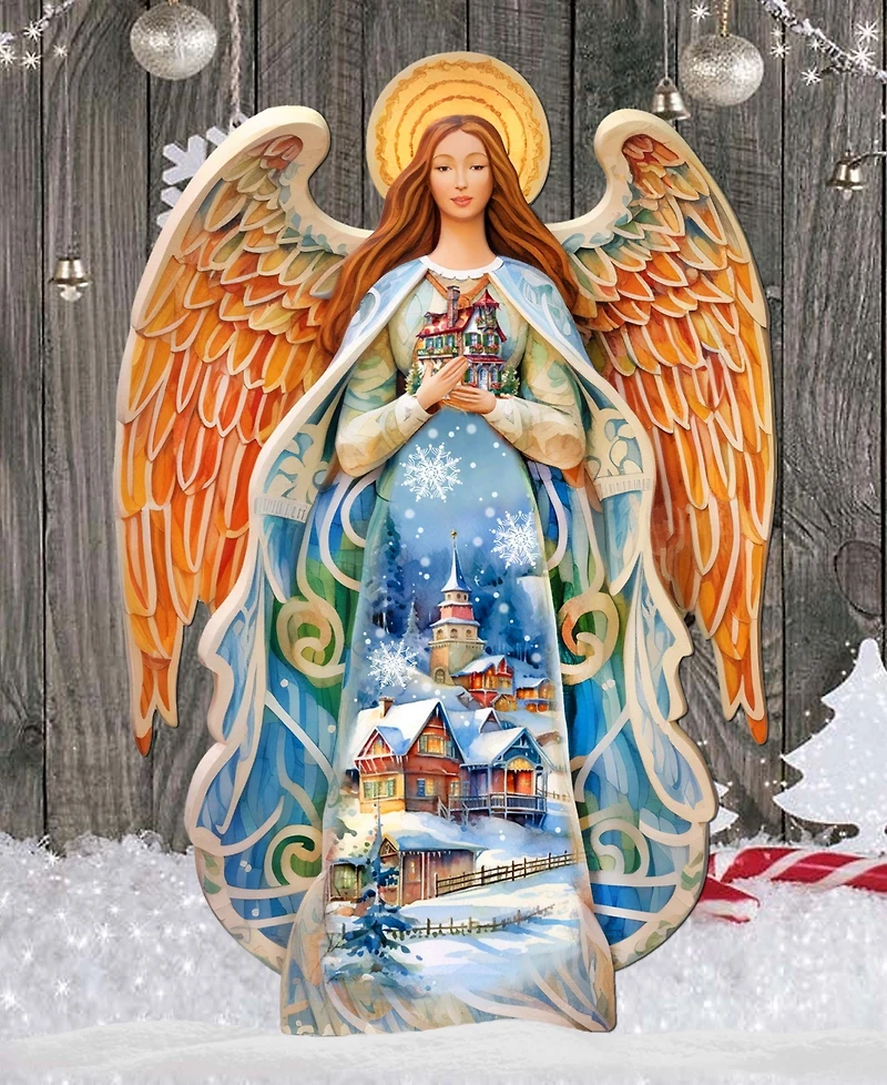 Designocracy Blessing Home Angel 32" Christmas Outdoor Garden Decor G. DeBrekht
