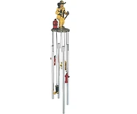 23" Long Us Fireman on Call Round Top Wind Chime