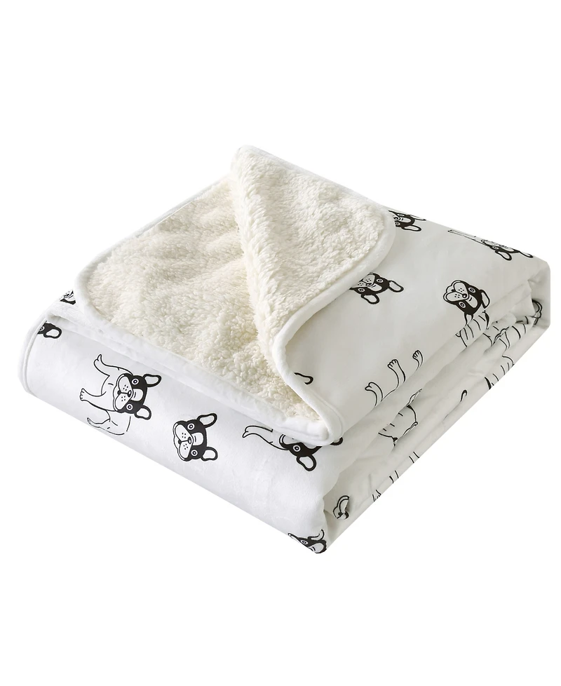 Happycare Textiles Advanced Water Resistant Pets Print Comfort Throw