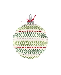 Levtex Meowy Christmas Ornament Shaped Decorative Pillow, 16" Round