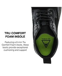 Vance Co. Men's Virgil Tru Comfort Foam Wingtip Lace-Up Ankle Boots