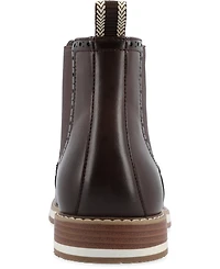 Vance Co. Men's Thorpe Tru Comfort Foam Wingtip Slip-On Chelsea Boots