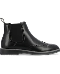 Vance Co. Men's Thorpe Tru Comfort Foam Wingtip Slip-On Chelsea Boots