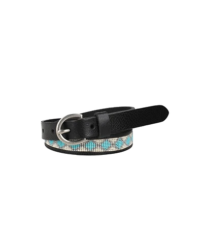 Frye Women's 20mm Beaded Leather Belt