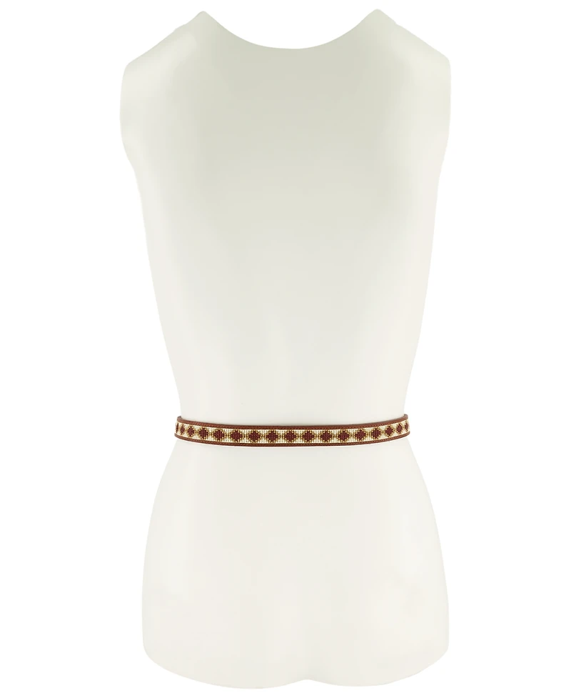 Frye Women's 20mm Beaded Leather Belt