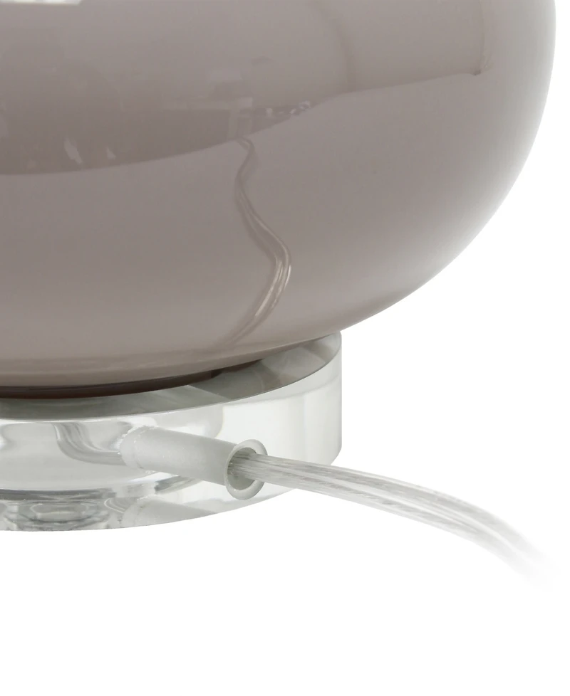 All The Rages 15.25" Modern Overload Glass Bedside Table Lamp with White Fabric Shade