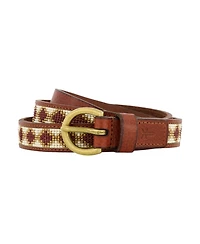 Frye Women's 20mm Beaded Leather Belt