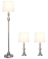 Lalia Home Morocco Classic 3 Piece Metal Lamp Set