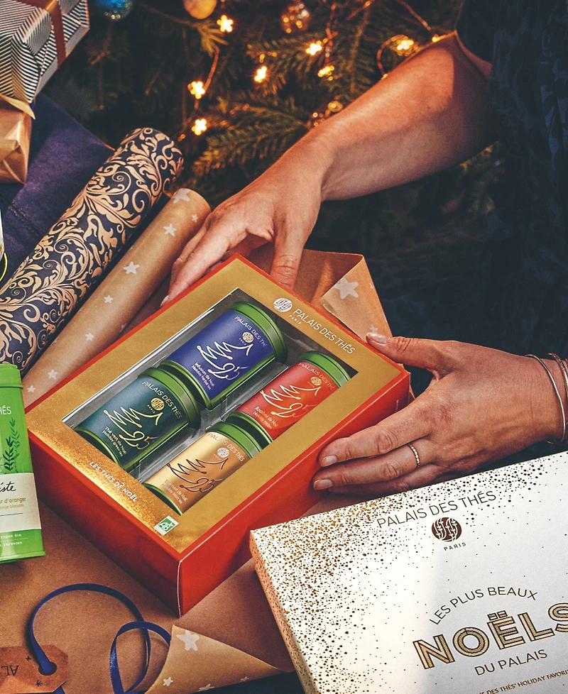 Palais des Thes Holiday 2025 Gift Set of Loose Leaf Mini Tins, 4 Pieces