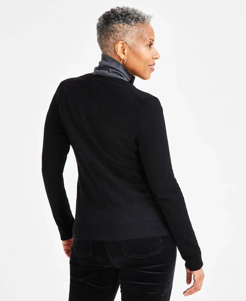 Style & Co Petite Crewneck Cardigan, Macy's Exclusive