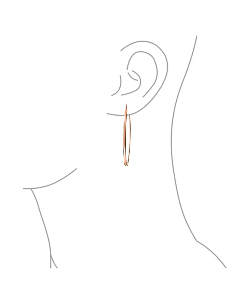 Bling Jewelry Delicate Minimalist Modern Long Thin Line Linear Threader Earrings Sterling Silver