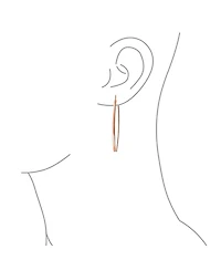 Bling Jewelry Delicate Minimalist Modern Long Thin Line Linear Threader Earrings Sterling Silver