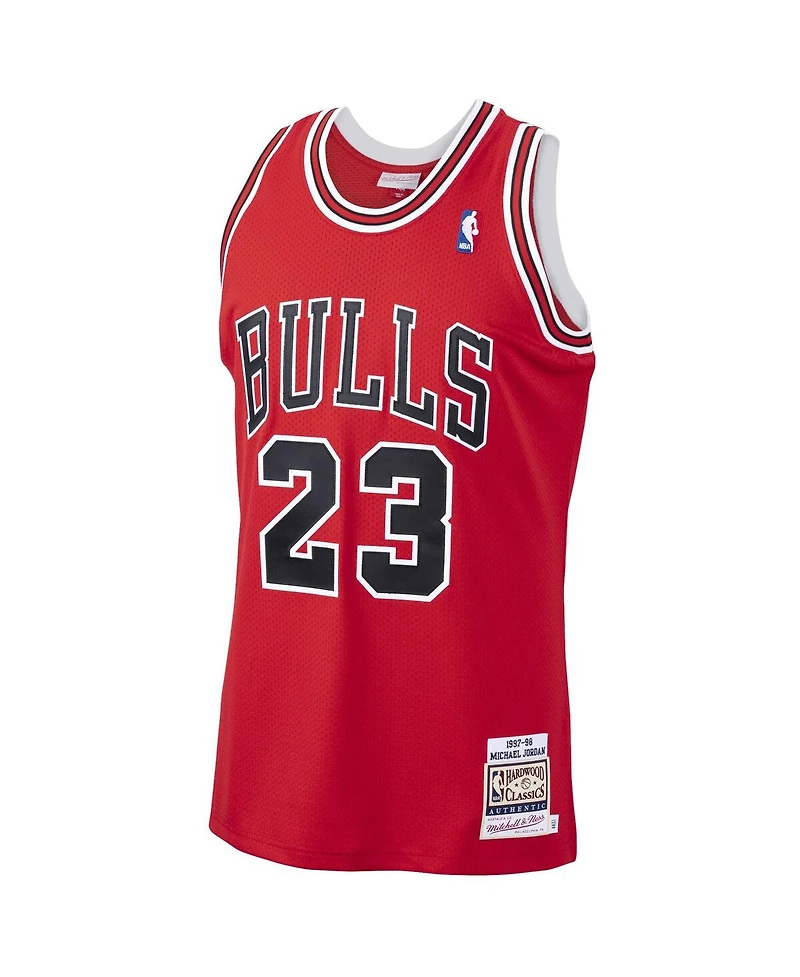 Men's Mitchell & Ness Michael Jordan Chicago Bulls 1997-98 Hardwood Classics Authentic Player Jersey