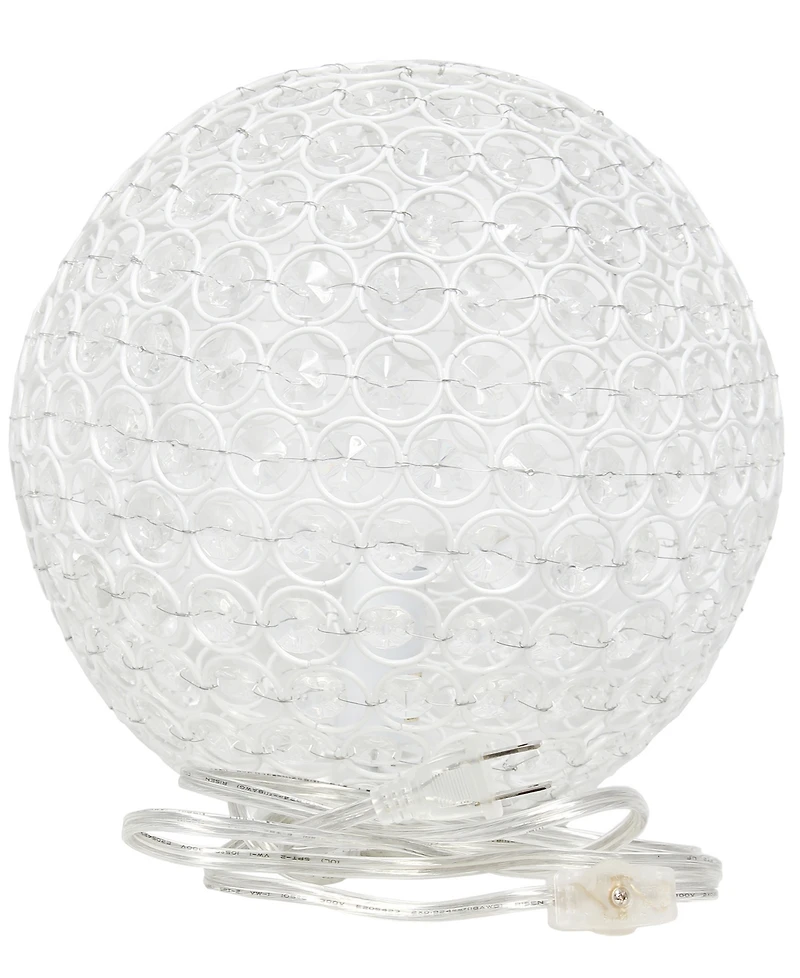 Lalia Home Elipse 10" Crystal Orb Table Lamp