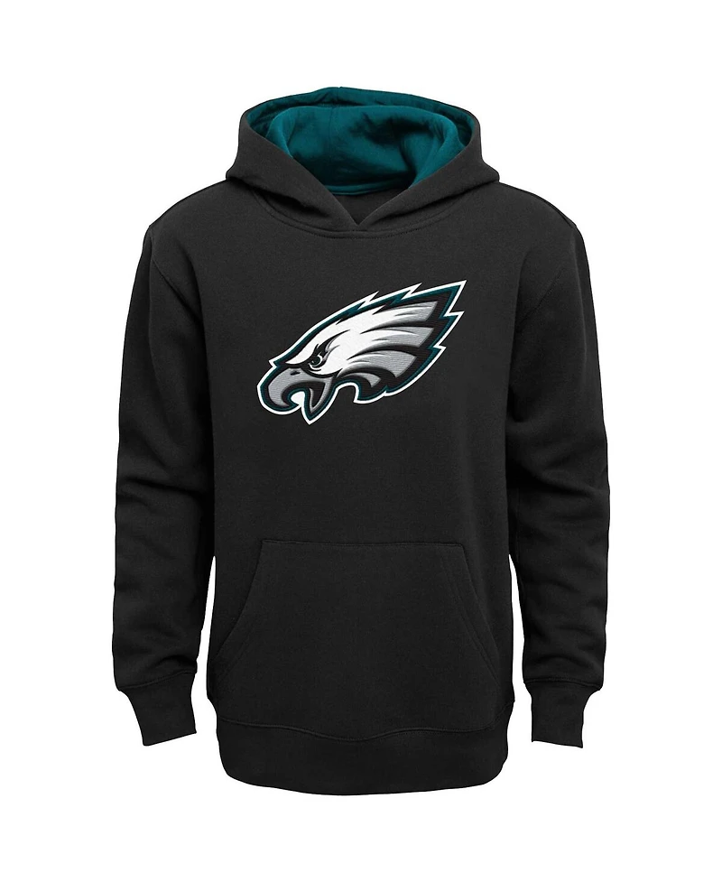 Big Boys Black Philadelphia Eagles Prime Pullover Hoodie