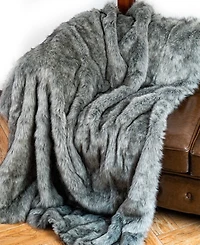 Battilo Luxury Tipped Faux Fur Throw, 60" x 80"