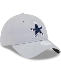 Women's New Era Gray Dallas Cowboys Main Core Classic 2.0 9TWENTY Adjustable Hat