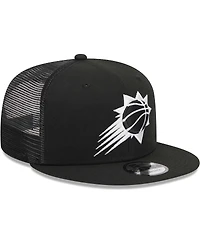 Men's New Era Black Phoenix Suns Evergreen 9FIFTY Trucker Snapback Hat