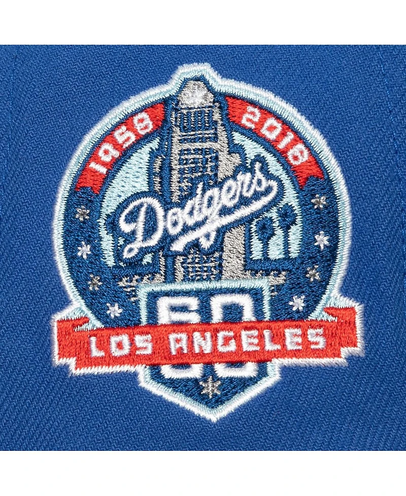 Men's Mitchell & Ness Royal, Gray Los Angeles Dodgers Bases Loaded Fitted Hat