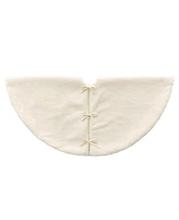 Glitzhome 48" D Faux Fur Christmas Tree Skirt
