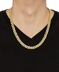 Lightweight Polished Curb Chain Necklace 22" in 10K Yellow Gold