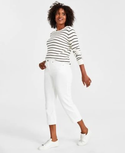 Style Co Womens Mid Rise Curvy Capri Jeans 2p 28w Exclusively At Macys