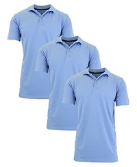 Galaxy By Harvic Men's Dry Fit Moisture-Wicking Polo Shirt