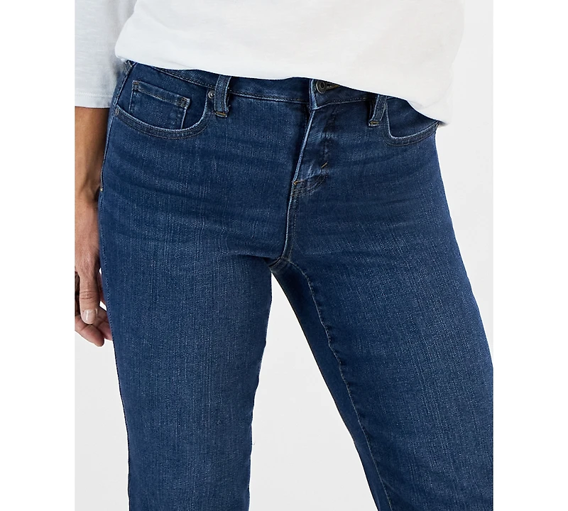 Style & Co Petite Mid-Rise Curvy Roll-Cuff Capri Jeans