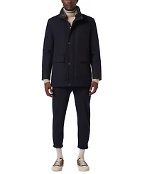 Marc New York Men's Brooks Melton Wool Car Coat with Faux Fur Collar