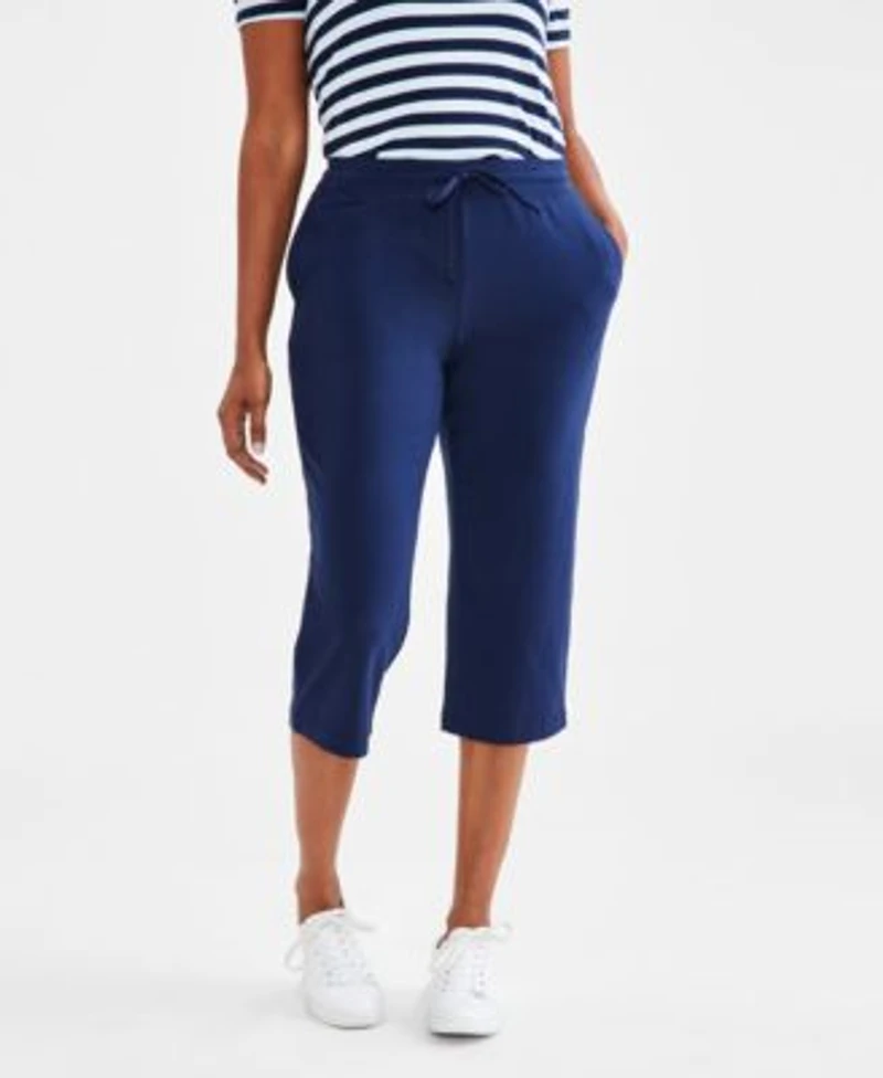Style Co Womens Mid Rise Capri Sweatpants Pp 4x Created For Macys