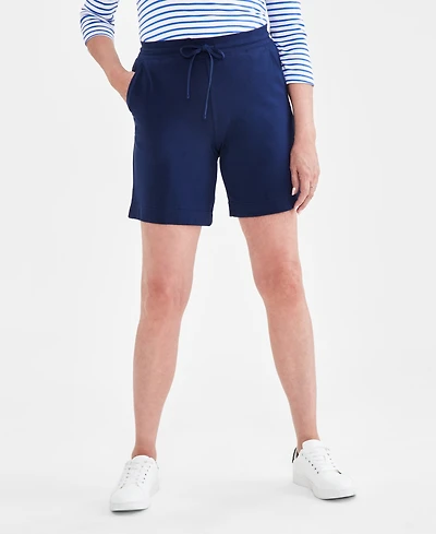 Style & Co Petite Mid-Rise Drawstring Shorts, Created for Macy's