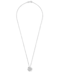 Diamond Flower 18" Pendant Necklace (1/4 ct. t.w.) in Sterling Silver, Created for Macy's