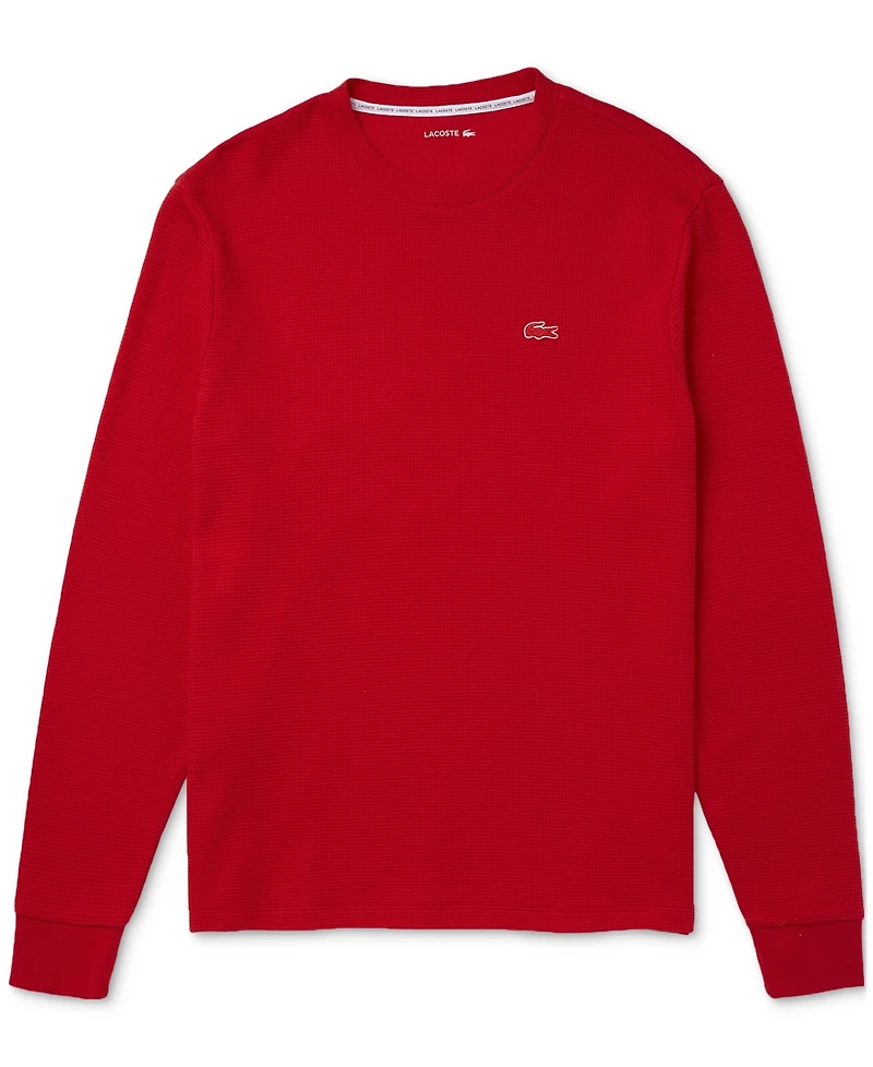 Lacoste Men's Waffle-Knit Thermal Sleep Shirt