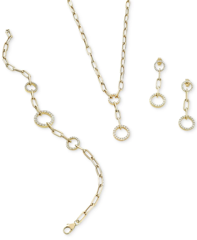 Wrapped in Love Diamond Circle 17" Lariat Necklace (1/2 ct. t.w.) in 14k Gold, Created for Macy's