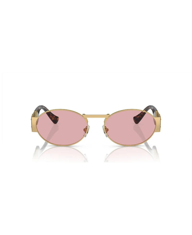 Versace Unisex Metal Oval Sunglasses, VE2264