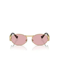 Versace Unisex Metal Oval Sunglasses, VE2264