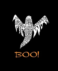 La Pop Art Men's Halloween Ghost Printed Word Art T-shirt