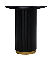 Tov Furniture 1 Piece Oak Brass Accent Entry Table