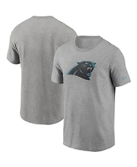 Men's Nike Heathered Gray Carolina Panthers Primary Logo T-shirt