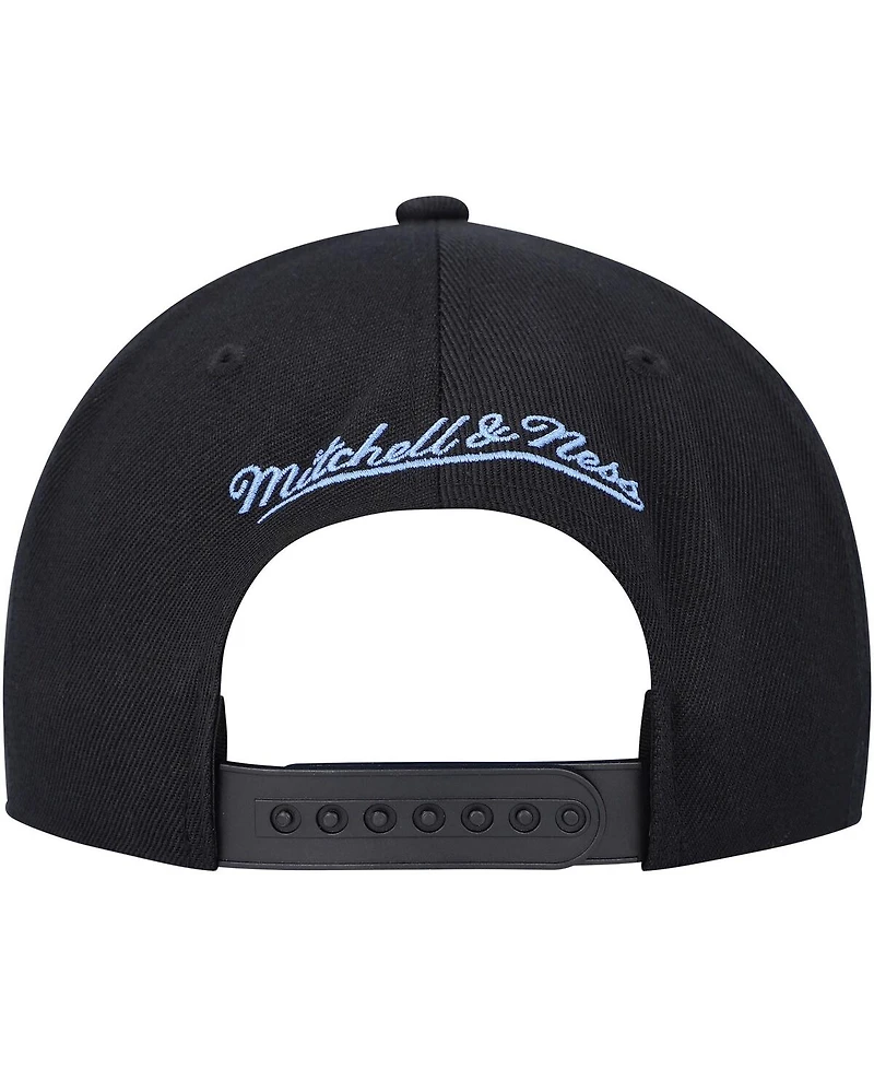 Men's Mitchell & Ness Black Cleveland Cavaliers Hardwood Classics Mvp Team Script 2.0 Snapback Hat