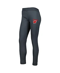 Women's Concepts Sport Charcoal Wisconsin Badgers Upbeat Sherpa Leggings