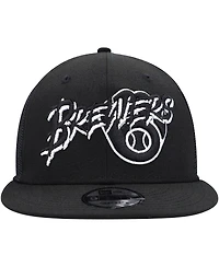 Men's New Era Black Milwaukee Brewers Street Trucker 9FIFTY Snapback Hat