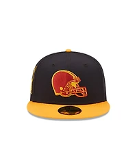 Men's New Era Navy, Gold Cleveland Browns 60th Anniversary 59FIFTY Fitted Hat